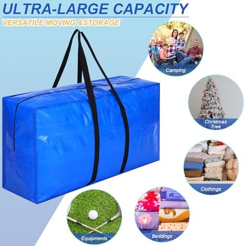 Windyun 4 Pack 75 Gallon Extra Large Moving Bags XXL Heavy Duty Storage Bag - Image 4
