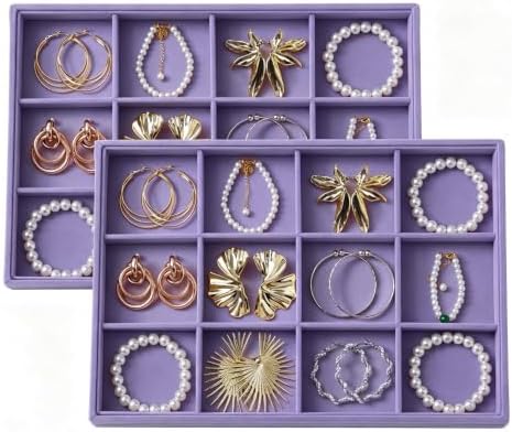 Large Velvet Jewelry Tray Display Drawer Inserts 2 Pack by Unknown