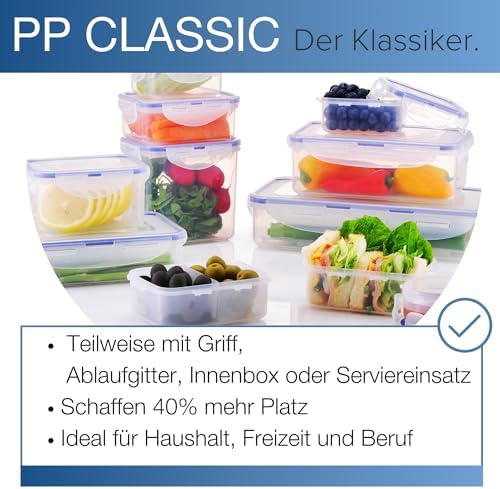 LOCK & LOCK Easy Essentials Food Lids/Pantry Storage/Airtight Containers, BPA Free, Rectangle - 8 Cup - for Cookies, Clear(Pack of 2) - Image 3