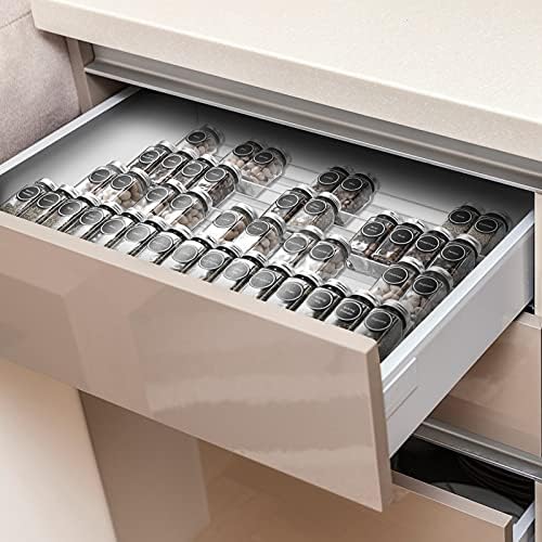 Mulush Acrylic Tiered Spice Drawer Organizer Insert, Spice Rack Tray - Image 6