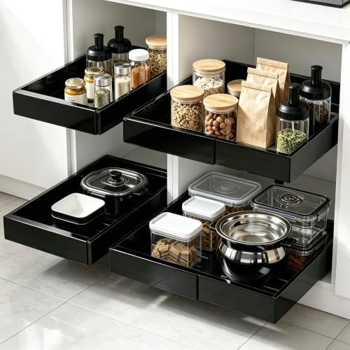 DEKAVA 4 Pack Expandable Pull Out Cabinet Organizer by DEKAVA