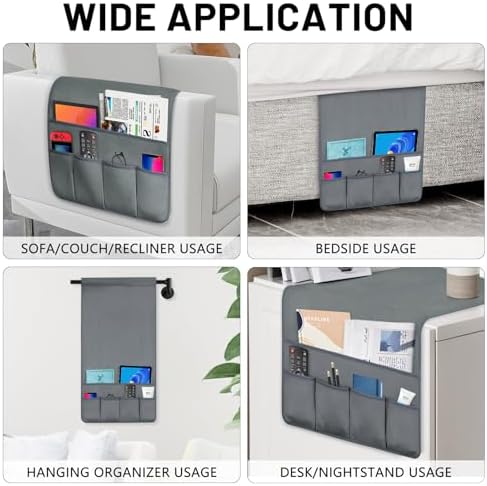 Remote Control Holder for Armchair Caddy, Remote Holder with 5 Pockets - Image 3