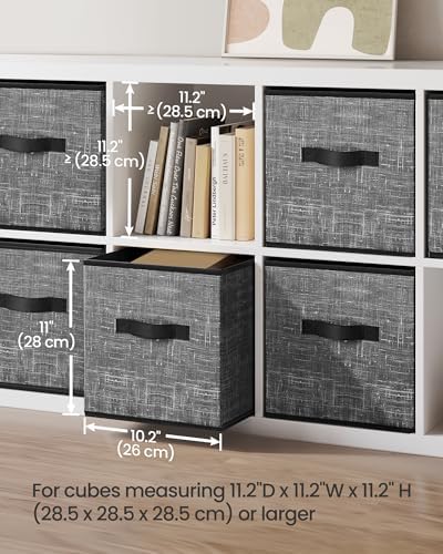 SONGMICS Storage Cubes, Set of 6, 11-Inch Foldable Closet Organizers - Image 3