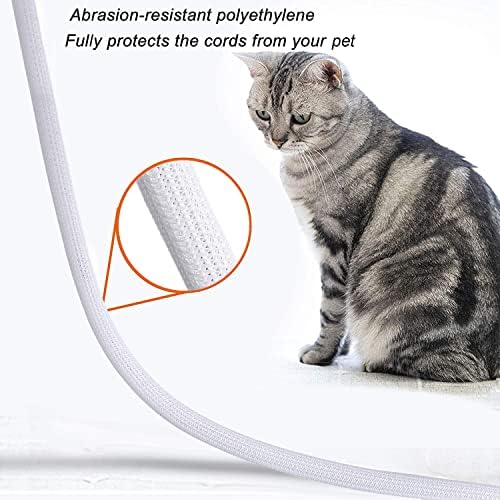 Cable Management Sleeve, Split Design, 10FT - 1/2 Inch, White - Image 4
