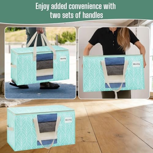 VENO Moving Bags, Wide Open Top, Clear Window, Evergreen, 6 Pack - Image 5