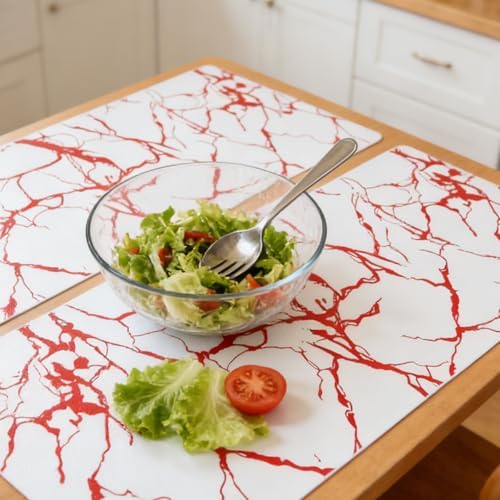 Red Marble Pattern Shelf Liner, Non-Adhesive Non-Slip Thickened - Image 2
