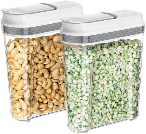 MR.SIGA Airtight Cereal Dispenser Set, Storage Containers for Dry Goods by MRSIGA