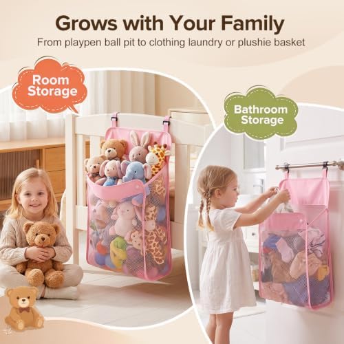 Playpen Toy Organizer, Stuffed Animal Storage & Hanging Diaper Organizer - Image 4