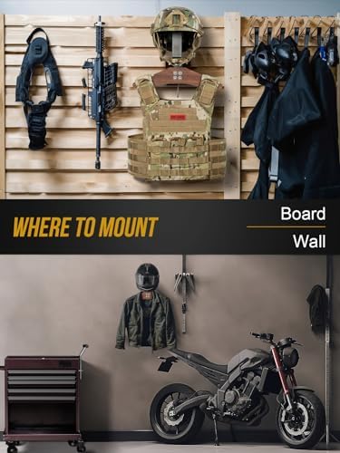 ONETIGRIS Tactical Gear Wall Mount, Heavy Duty Helmet & Plate Carrier Rack - Image 3