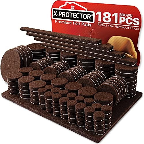 Felt Furniture Pads X-PROTECTOR 181 PCS Premium Furniture Pads - Felt Pads by X-Protector