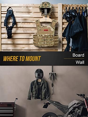 ONETIGRIS Tactical Gear Wall Mount, Heavy Duty Helmet & Plate Carrier Rack - Image 3