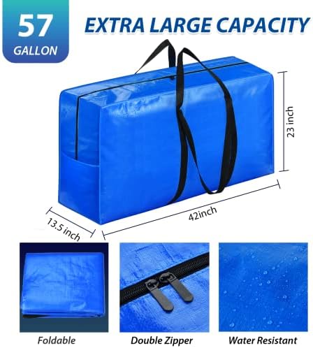 Extra Large Storage Bags, 57 Gallon XXL Jumbo Large Moving Bags Heavy Duty - Image 3