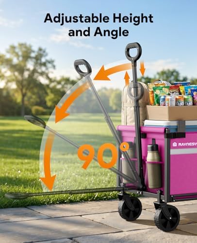 Collapsible Wagon Cart with Wheels, 330LBS for Grocery Shopping Camping - Image 6