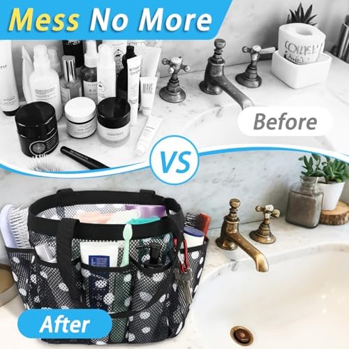 Fammart Mesh Shower Caddy Portable, Shower Bag College Dorm Room Essentials - Image 6