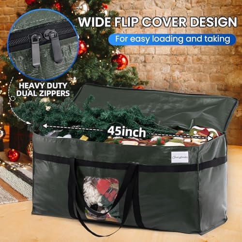 TAILI 1 Pack 69 Gallon Extra Large Storage Bags with Visible Window,Green - Image 3