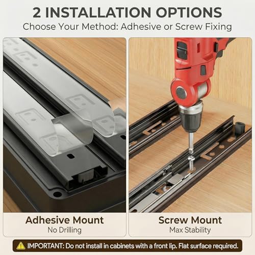 Pull Out Spice Rack,2 Pack 2-Tier Cabinet Organizer, Black - Image 6