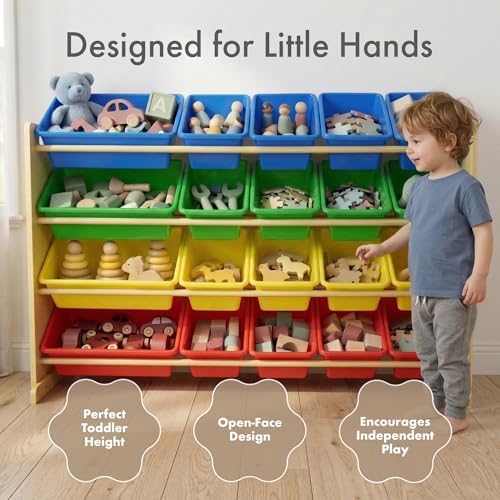 Humble Crew Kids Toy Organizer with 20 Bins, 4 Tier Storage for Playroom - Image 2