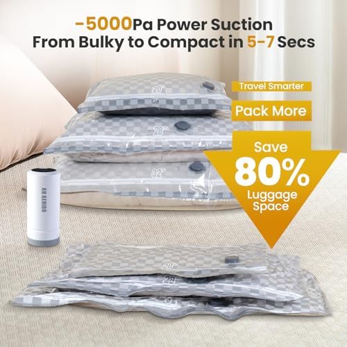 Vacuum Storage Bags with Pump, 12PCS Space Saver Bags for Clothing Travel - Image 4