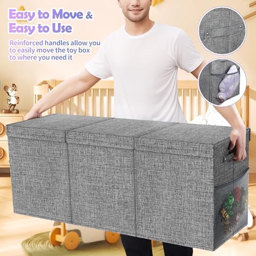 Extra Large Toy Box with Lids, Large Storage Chest Organizer, 40"x14"x16" - Image 5