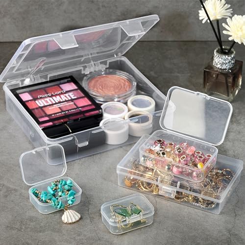 Clear Small Plastic Storage Containers with Lids, 7 Pack - Image 4