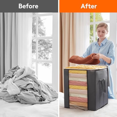Lifewit 6 Pack 120L Extra Large Clothes Storage, Blanket Storage Bags - Image 6