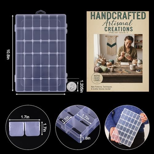 Bead Organizer Storage 8 Pack 36 Grid Jewelry Tackle Craft Box Adjustable - Image 2