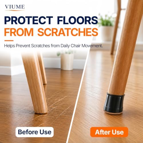32 Pcs Chair Leg Floor Protectors for Hardwood Floors Round - Image 2
