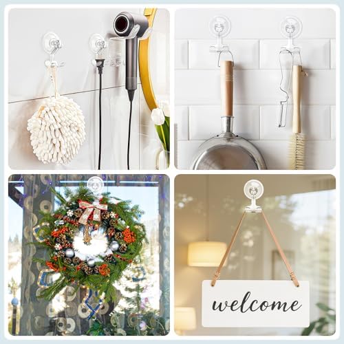 VIS'V Shower Suction Cup Razor Holder for His and Hers, Clear, 4 Pcs - Image 5