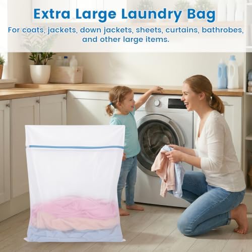 2 Pack XXX-Large Mesh Laundry Bags for Delicates, Fine Mesh 35 x 43 Inches - Image 6