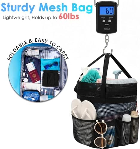 Fammart Mesh Shower Caddy Portable, Shower Bag College Dorm Room Essentials - Image 7