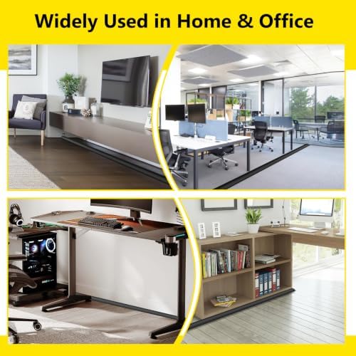 Eapele Floor Cord Cover 10ft Cord Covers for Wires on Floor, Linkable Heavy Duty Extension Cord Cover, Rubber Floor Cable Cover, Prevent Trip Hazard for Sidewalk Home Office Outdoor or Indoor Settings - Image 7