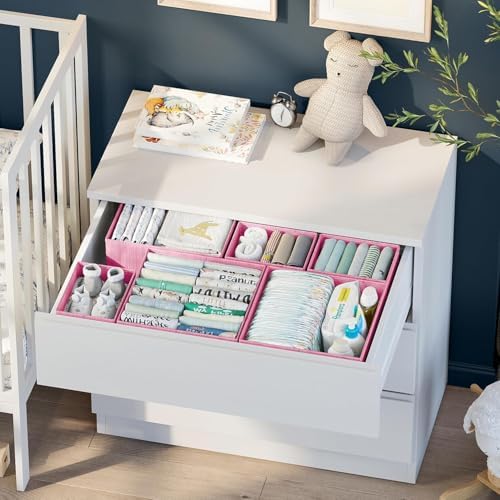 Drawer Organizer Set of 12 Pink - Nursery, Bedroom, Closet Organizer & Storage - Image 4