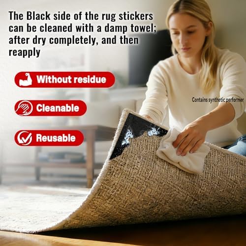 Reusable Rug Tape Non Slip Gripper,Hardwood Floors No Damage,Rug Corner - Image 5
