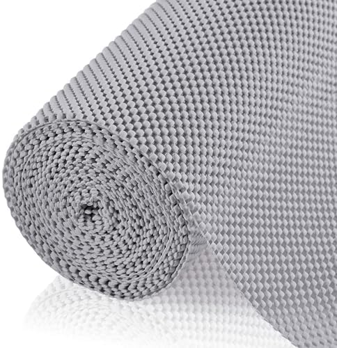 Shelf Liner for Kitchen Cabinets and Drawers, Grey, 12" x 120" by ALIUNI
