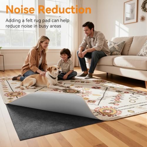 Songrey 9'x12' Non‑Slip Rug Pad, 1/8" Thick Cushioned - Image 6