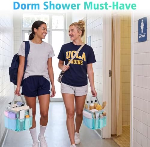 EUDELE Mesh Shower Caddy Portable, 8-Pocket Large Capacity, Quick Dry, Easy Clean, for Beach, Swimming, Gym, Travel - Image 2