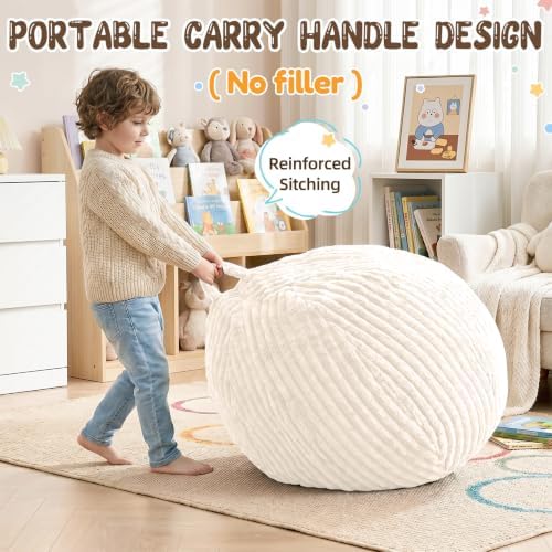 Bean Bag Cover No Filler Stuffed Animal Storage Bean Bag Chair Cover - Image 5