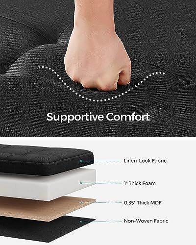 SONGMICS Storage Ottoman Bench, Foldable Foot Rest with Legs - Image 4