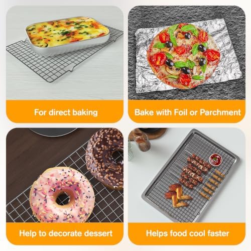 2 PCS Cooling Racks for Cooking and Baking, 10" x 16", Black - Image 4
