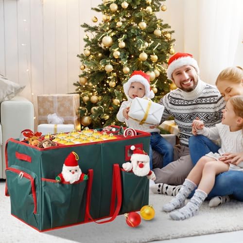Christmas Ornament Storage Box,2-in-1 Christmas ornament organizer - Image 2