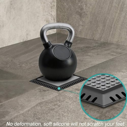 Shower Drain Hair Catcher/Drain Strainer/Shower Drain Cover for Bathroom Floor Drain, Stainless Steel and Silicone (Patented Product) (Pack of 2) - Image 4