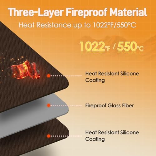 2 PCS Heat Resistant Mats for Countertop Air Fryer, 20x16in, Brown - Image 2
