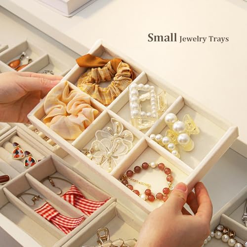 SPAKOWN Jewelry Trays Organizer for Drawer 9 Set of Small Jewelry Display - Image 6