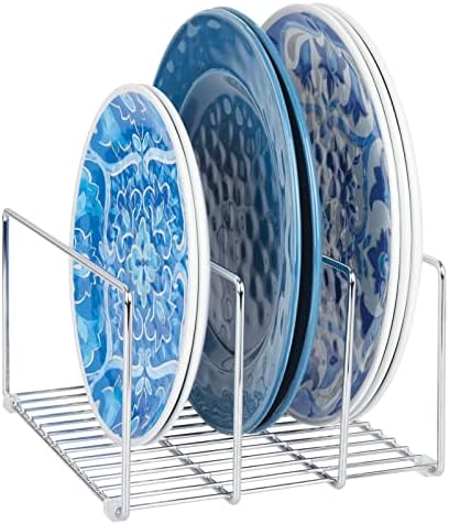 mDesign Baking Tray Rack — Wire Rack for Sorting Trays, Pans and other Cookware Items — Free-Standing Pan Stand for the Kitchen — Chrome - Image 5