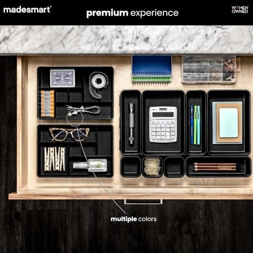 madesmart Classic 2 Piece Drawer Organizer, Carbon - Image 4