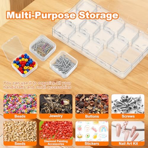 2 Pack 60 Pcs Bead Organizer Box, Clear Plastic Storage Containers - Image 6