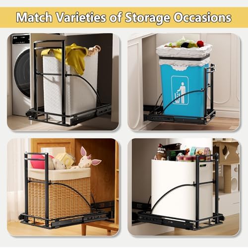 Under Sink Trash Can Pull Out, Fits 7-13 Gal/50 Qt Bins - Image 6