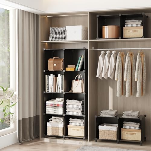AWTATOS Closet Organizers and Storage, 6 Cube Storage Organizer, Black - Image 5