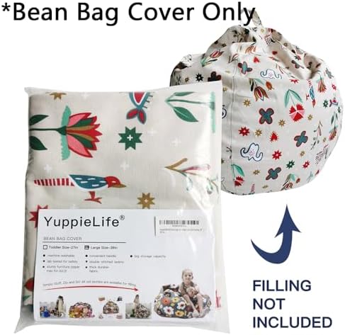 YuppieLife Stuffed Animal Storage Bean Bag Cover, 38" Velvet Toy Organizer - Image 2