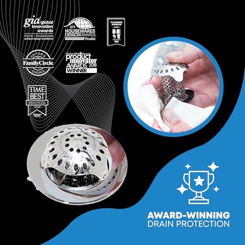 TubShroom Ultra Revolutionary Bath Tub Drain Protector Hair Catcher/Strainer/Snare, Stainless Steel, Stainless Combo - Image 5